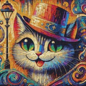 Mosaic Cat Cross Stitch Pattern