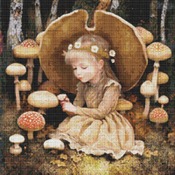 Mushroom Girl Cross Stitch Pattern