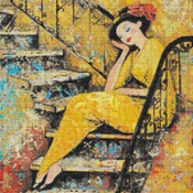 On The Stairs Cross Stitch Pattern