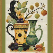 Ornate Pitchers Cross Stitch Pattern