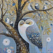 Owl Family Cross Stitch Pattern