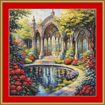 Park Gazebo Cross Stitch Pattern