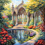 Park Gazebo Cross Stitch Pattern