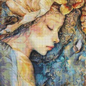 Peaceful Profile Cross Stitch Pattern