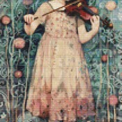 Playing The Violin Cross Stitch Pattern