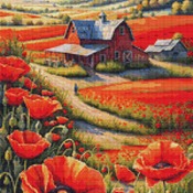 Poppy Farm Cross Stitch Pattern