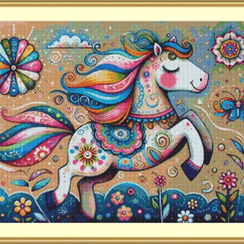 Prancing Horse Cross Stitch Pattern