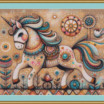 Prancing Unicorn Cross Stitch Pattern