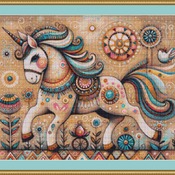 Prancing Unicorn Cross Stitch Pattern