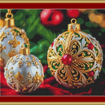 Pretty Baubles Cross Stitch Pattern