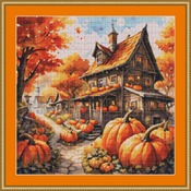 Pumpkins Galore Cross Stitch Pattern