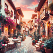 Quaint Alleyway Cross Stitch Pattern