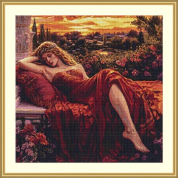 Reclining Cross Stitch Pattern