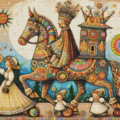 Regal Procession Cross Stitch Pattern