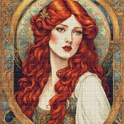 Renaissance Woman Cross Stitch Pattern