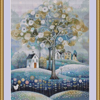 Rolling Hills Cross Stitch Pattern