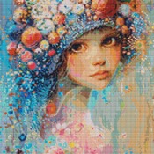 Serene Girl Cross Stitch Pattern