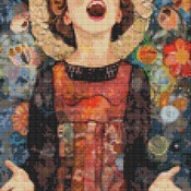 Singing Child Cross Stitch Pattern