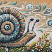 Snail Cross Stitch Pattern