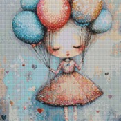 Spotty Balloons Cross Stitch Pattern