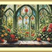 Stained Glass Cross Stitch Pattern