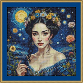 Starry Night Cross Stitch Pattern