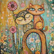 Stylized Cats Cross Stitch Pattern