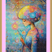 Surreal Portrait Cross Stitch Pattern