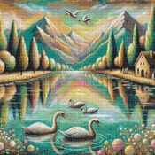 Swans On The Lake Cross Stitch Pattern