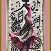 Dancing To Music 2 Cross Stitch Pattern