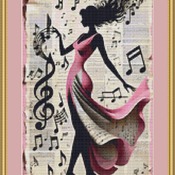 Dancing To Music 3 Cross Stitch Patttern