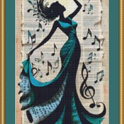 Dancing To Music 4 Cross Stitch Pattern