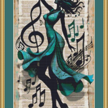 Dancing To Music 5 Cross Stitch Pattern