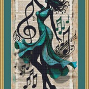 Dancing To Music 5 Cross Stitch Pattern