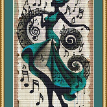 Dancing To Music 6 Cross Stitch Pattern