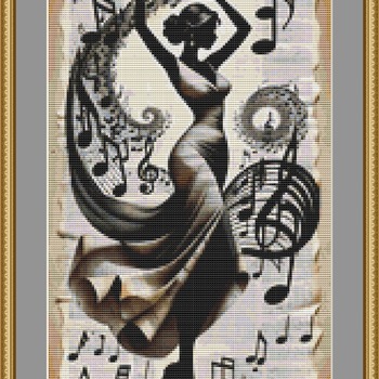 Dancing To Music 8 Cross Stitch Pattern