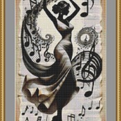 Dancing To Music 8 Cross Stitch Pattern