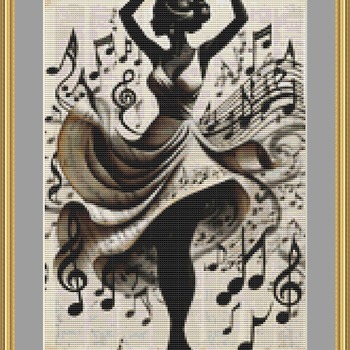 Dancing To Music 9 Cross Stitch Pattern