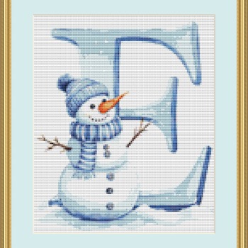 E Cross Stitch Pattern