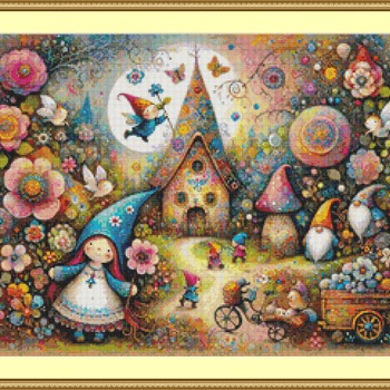 Fairytale House Cross Stitch Pattern