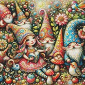 Fantasy Gnomes Cross Stitch Pattern