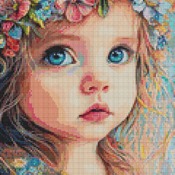 Flower Girl Cross Stitch Pattern