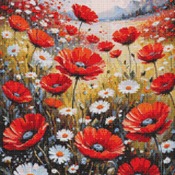 Flowers In A Meadow Cross Stitch Pattern