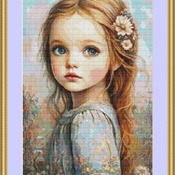 Flowers In Her Hair Cross Stitch Pattern