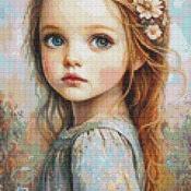 Flowers In Her Hair Cross Stitch Pattern