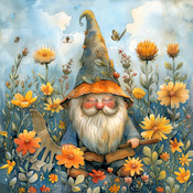 Garden Gnome 11 Cross Stitch Pattern