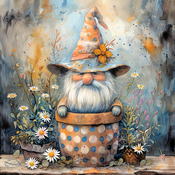 Garden Gnome 12 Cross Stitch Pattern