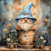 Garden Gnome 13 Cross Stitch Pattern