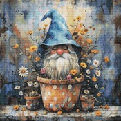 Garden Gnome 5 Cross Stitch Pattern