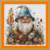 Garden Gnome 7 Cross Stitch Pattern